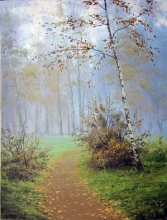 Trail in the Park - oil, canvas