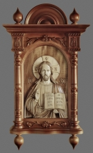 Christ The Saviour In Kiot - high relief, wood carving