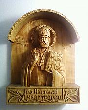 Saint Nicholas, The Wonderworker - wood carving