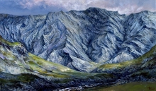 The Altay Mountains. Mounts of Yarluh - canvas, oil