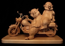 Biker Bears - Bogorodskoe wood carving