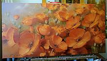 Orange Poppies - oil, canvas