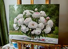 Peonies - oil, canvas