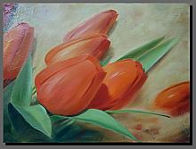 Tulips - oil, canvas