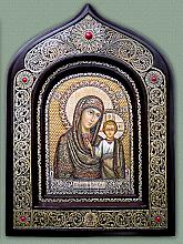 Our Lady of Kazan-Kazan Mother of God - icon: birch bark, pine