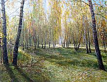 Lucent Forest. Omsk region, Russia - oil, canvas