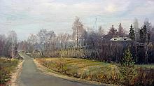 Road To The Dacha - oil, canvas
