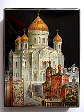 Church Of Christ The Savior - a box, Fedoskino lacquer painting technique