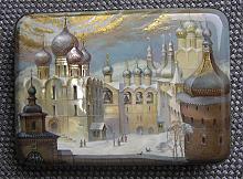 Rostov The Great - cigarette case, Fedoskino lacquer painting technique
