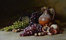 Still Life With Grapes - oil, canvas