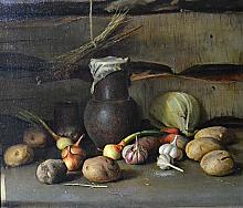 Still LIfe With Potatoes - oil, canvas