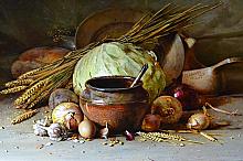 Still Life With Vegetables - oil, canvas