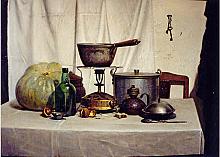 Still Life With Kerosene Stove - oil, canvas