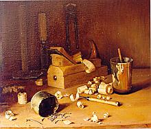 Still Life With Jack-plane - oil, canvas
