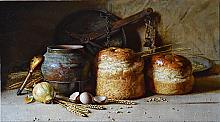 Bread - oil, canvas