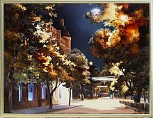 Autumn Night In Krasnodar - oil, canvas