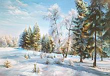 Russian Winter - oil, canvas