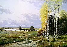 Birch Trees - oil, canvas