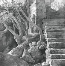 Stone Staircase - paper, pencil