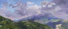 A View From Bukovel Mountain - oil, canvas
