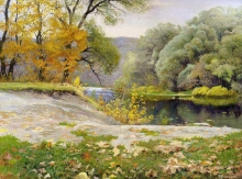 Autumn Landscape In The Vicinity Of Eshar - oil, canvas