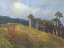 In The Crimean Mountains - oil, canvas