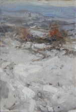 Winter Open Spaces - oil, canvas on fireboard