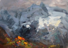 Cold Uzunkol - oil, canvas