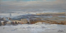 Winter Horizon - oil, canvas on hardboard