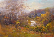 The Lyric Autumn Of Podkumok - oil, canvas