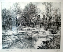 In Early Spring - paper, etching