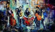 Jazz Band - oil, canvas
