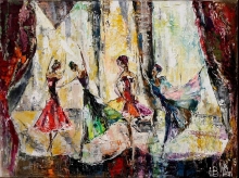 Ballet - oil, canvas