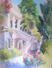 Simeiz, Crimea - watercolor, gouache