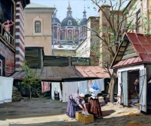 Morning In Moscow - oil, canvas