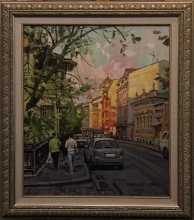 Gagarinksky Lane - oil, canvas