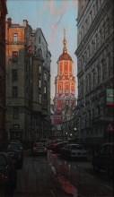 Krivokolenny Lane - oil, canvas