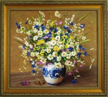 Bouquet Of Wild Flowers - oil, canvas