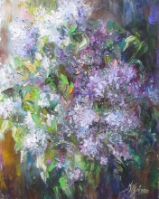 The Day Of Lilac - oil, canvas