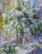 Bird Cherry - oil, canvas