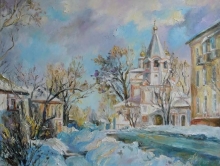 Church Of Epiphany, Solikamsk - oil, canvas
