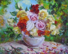 Petal Rainbow - oil, canvas