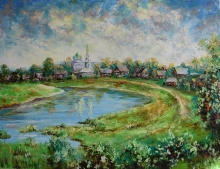 Voskresensky Cathedral - oil, canvas