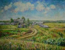 In The Outskirts - oil, canvas