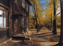 An Old House At The Alley - oil, canvas