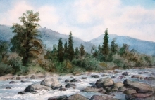Landscape 3 - paper, watercolors