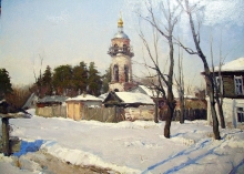 The Village Of Chernitsy - oil, canvas