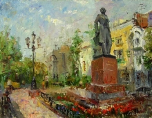 Pushkin Forever - oil, canvas