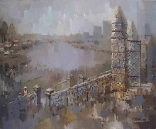Stone Stairs To The Surb-Khach Church - oil, canvas