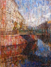 Light Of Saint-Petersburg - oil, canvas